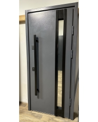ЛЮКС зі склопакетом та довгою ручкою Ral 7024